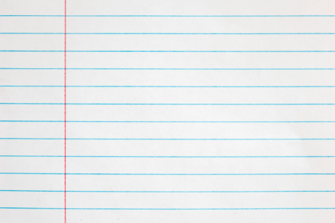 Blank piece of lined paper